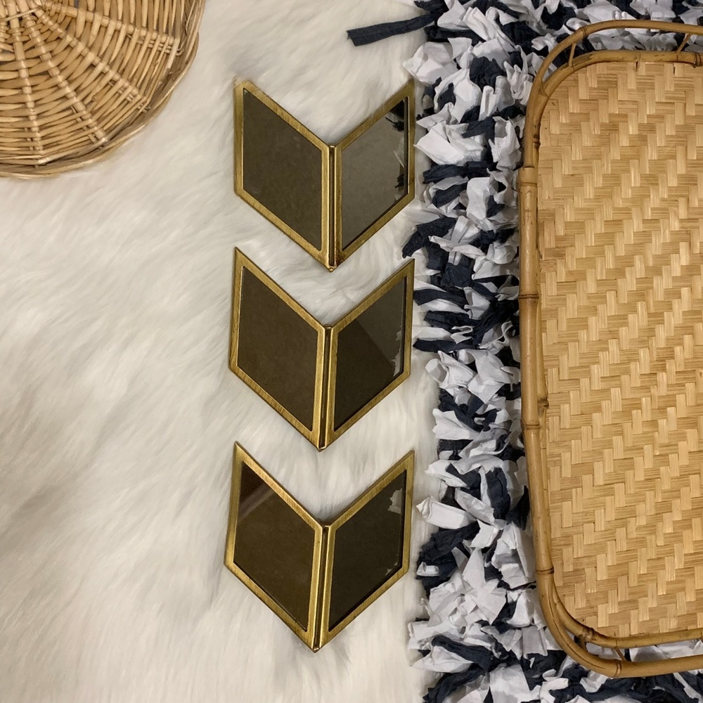 3 Arrowhead Triangle Boho Decorative Wall Mirror